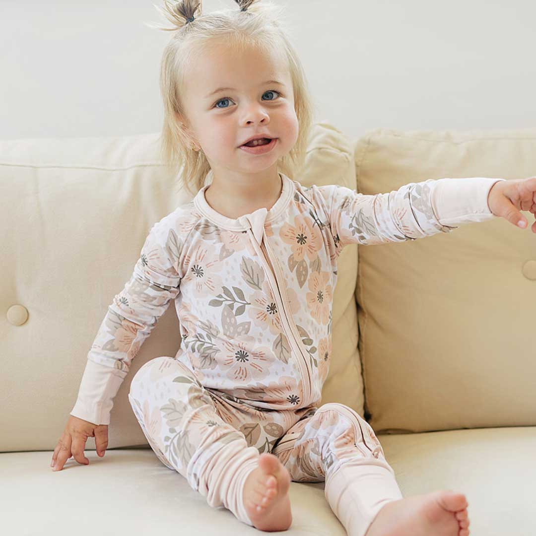 Floral baby pajamas sale