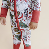 Bamboo Zip Romper | Retro Christmas