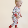 Bamboo Zip Romper | Retro Christmas