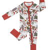 Bamboo Zip Romper | Retro Christmas