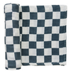 Muslin Swaddle Blanket | Charcoal Checkered