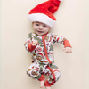 Bamboo Zip Romper | Retro Christmas