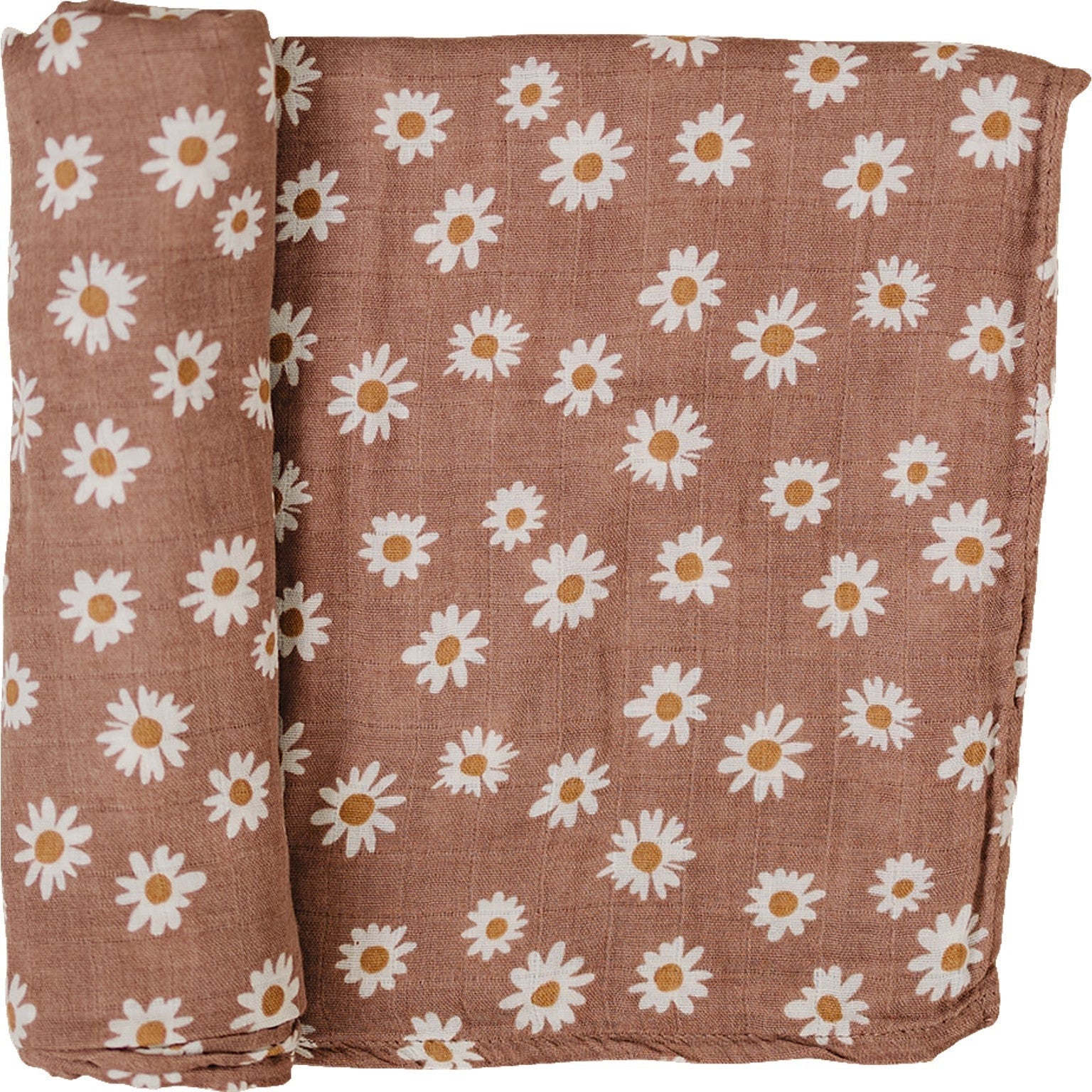 daisy muslin swaddle, bamboo muslin blanket, mebie baby daisy swaddle, mebie blankets, swaddling wrap