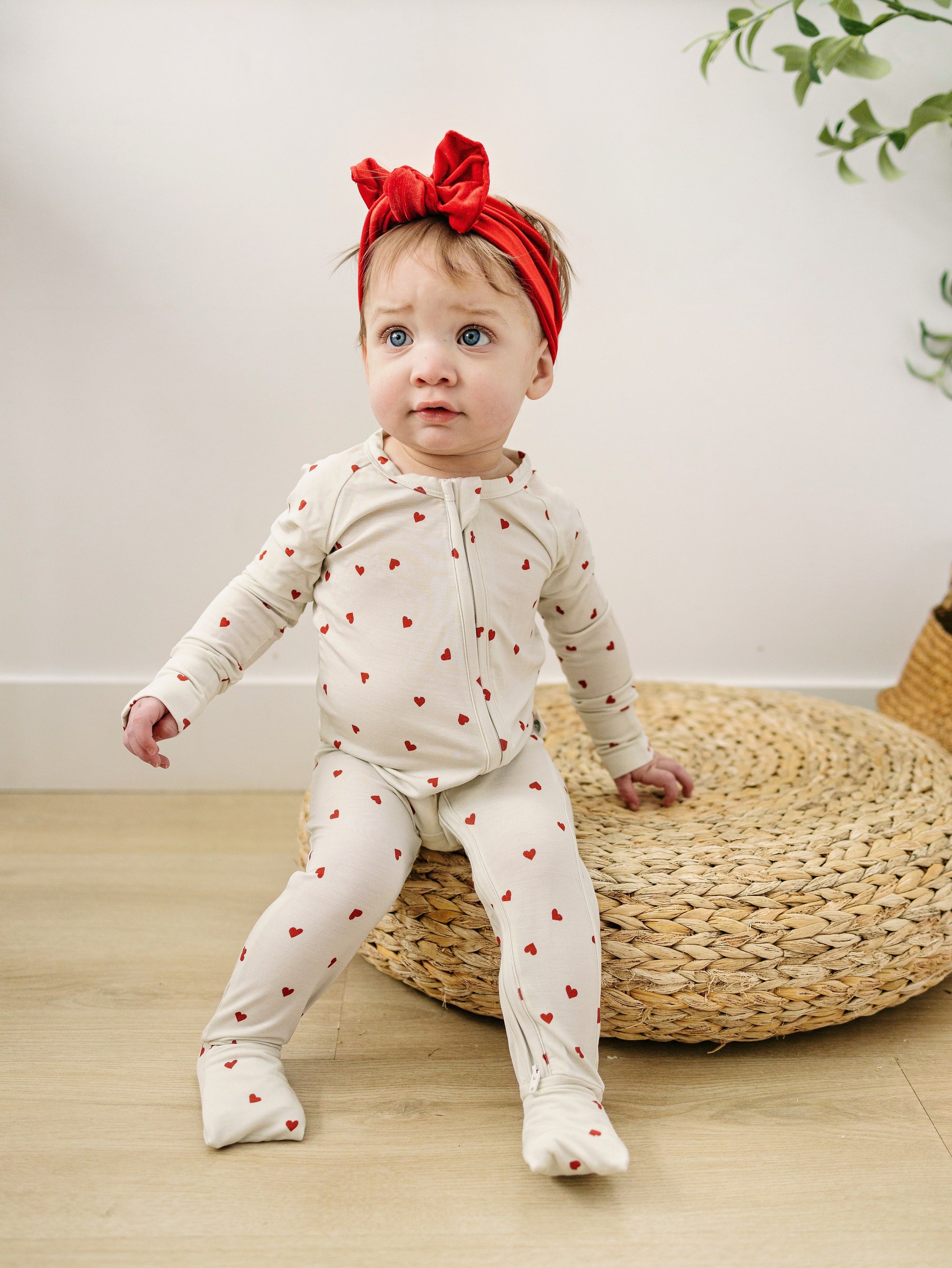 Bamboo Zip Romper | Tiny Hearts