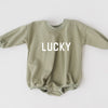 Bamboo Sweatshirt Romper | Lucky