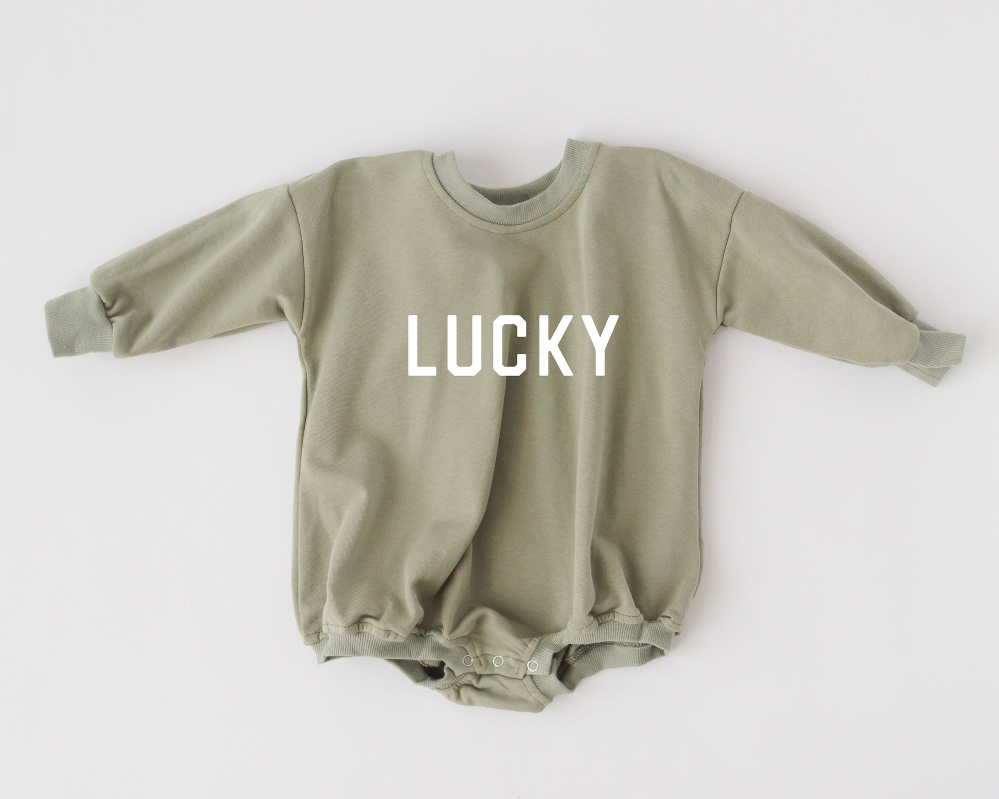 Bamboo Sweatshirt Romper | Lucky