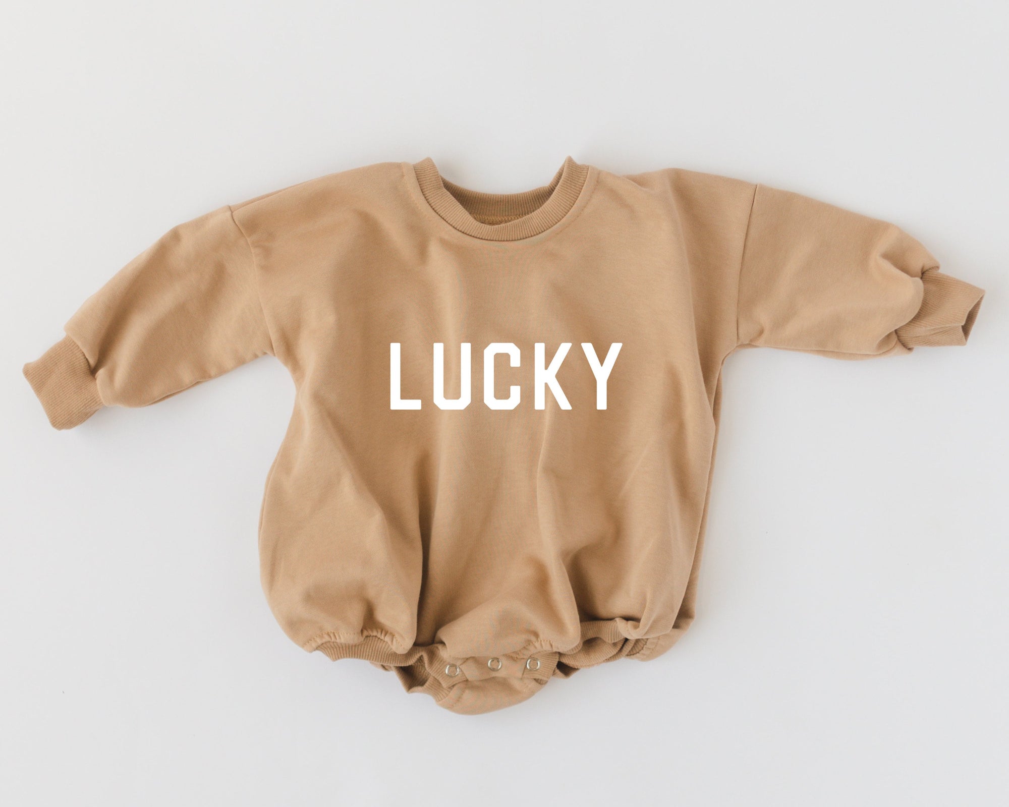 Bamboo Sweatshirt Romper | Lucky