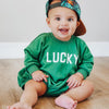 Bamboo Sweatshirt Romper | Lucky