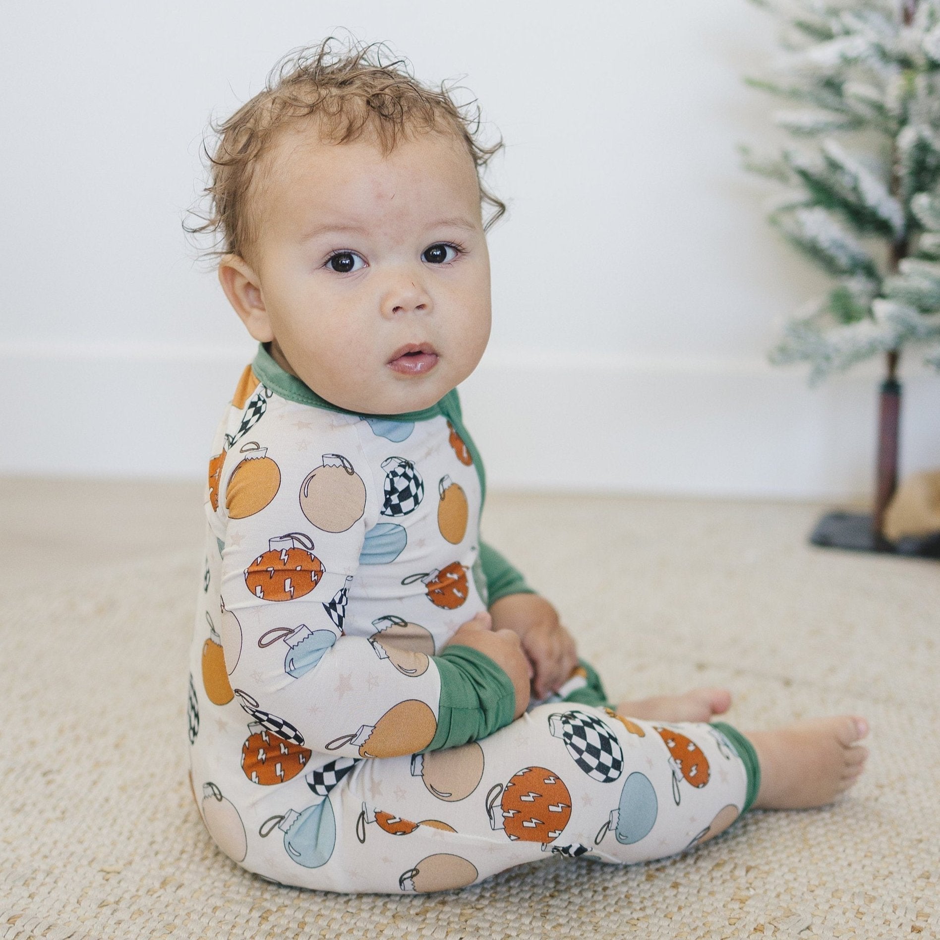 Bamboo Zip Romper | Christmas Ornament