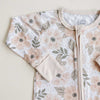 Bamboo Zip Romper | Pale Pink Floral