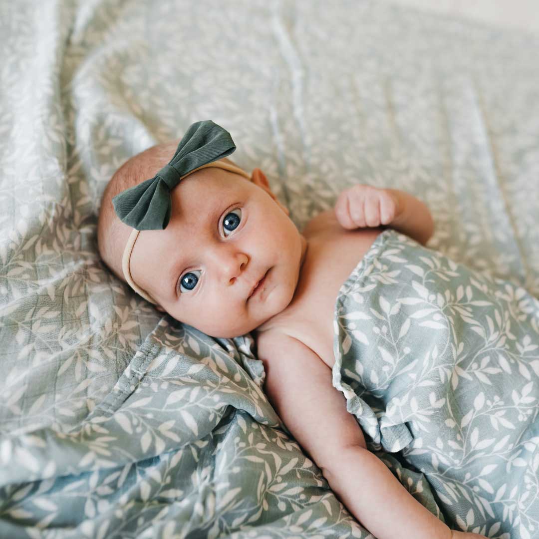 Floral baby swaddle online and headband