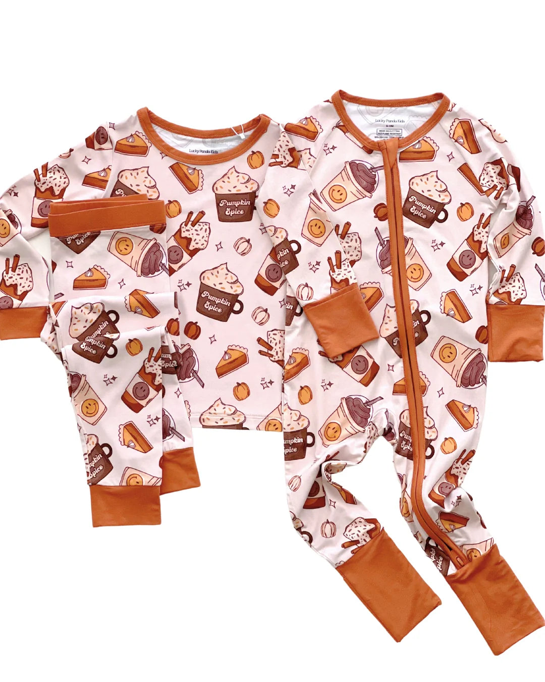 bamboo zip romper, pumpkin baby pajamas, halloween baby sleeper, fall baby pajamas